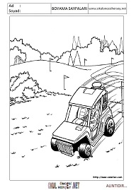 Hot-wheels boyama sayfaları